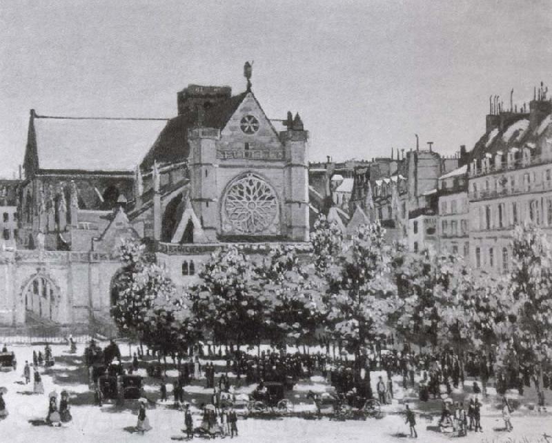 Claude Monet The Church of St Germain i-Auxerrois in Paris